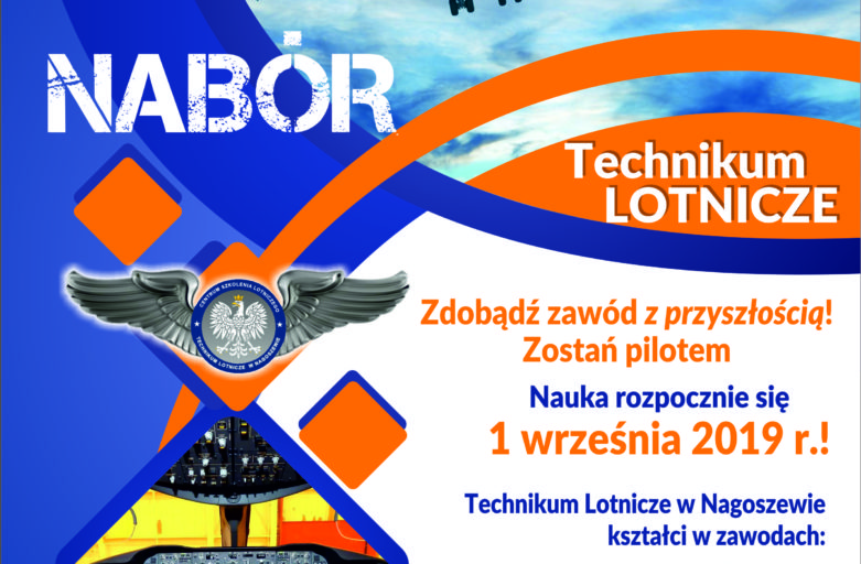 Plakat – Nabór do Technikum Lotniczego
